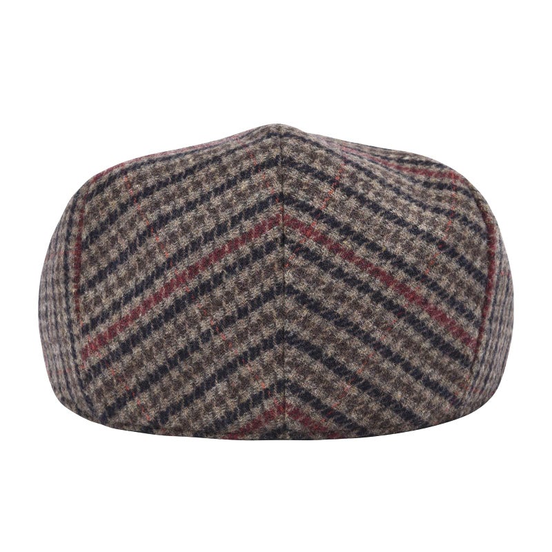 STARANCE Men Hat Wool Blend Newsboy Ivy Tweed Flat Cap (Houndstooth Coffee, 7 1/4) - Image 5
