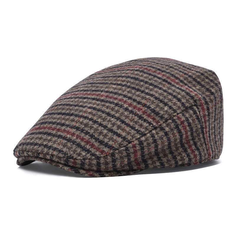 STARANCE Men Hat Wool Blend Newsboy Ivy Tweed Flat Cap (Houndstooth Coffee, 7 1/4) - Image 2