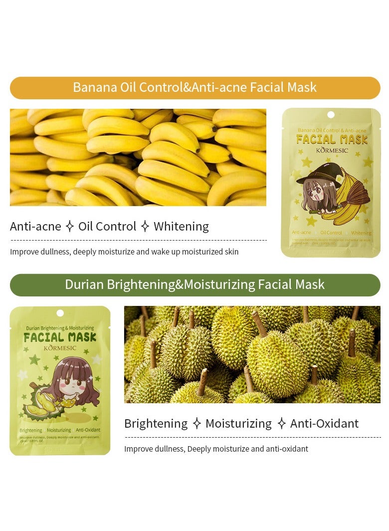 Kormesic قناع الدوريان 5 قطع - تغذية عميقة، تهدئة للبشرة، مناسب لجميع أنواع البشرة - Image 2