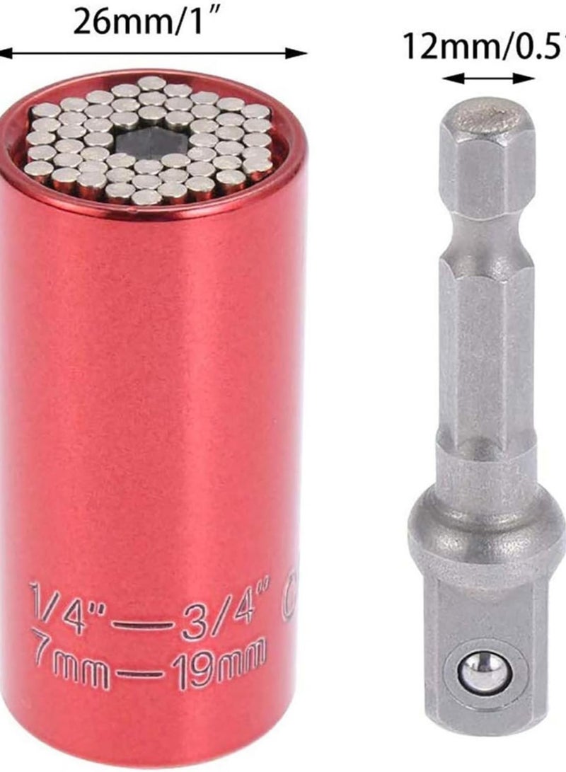 GGOOT Universal Hardware Torque Wrench Head Set Socket Sleeve In Wrench 7-19mm Spanner Key Magic Portable Multi Hand Tools Socket socket(BL)  - Image 2