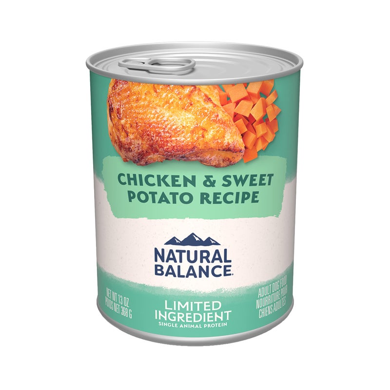 Natural Balance Limited Ingredient Adult Grain-Free Wet Canned Dog Food, Chicken & Sweet Potato Recipe, 13 Ounce (Pack of 12) - Image 1