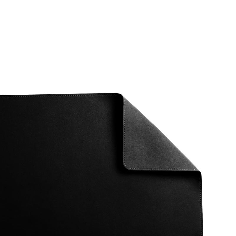 Daily Objects Reversible Desk Matte Sand Premium Vegan Leather Desk Mat|Anti-Skid|Anti-Slip|85 * 45cm|Spread Turf Desk/Laptop Mat for Work from Home/Gaming- Extended Mouse pad and Keyboard Desk-Black - Image 4