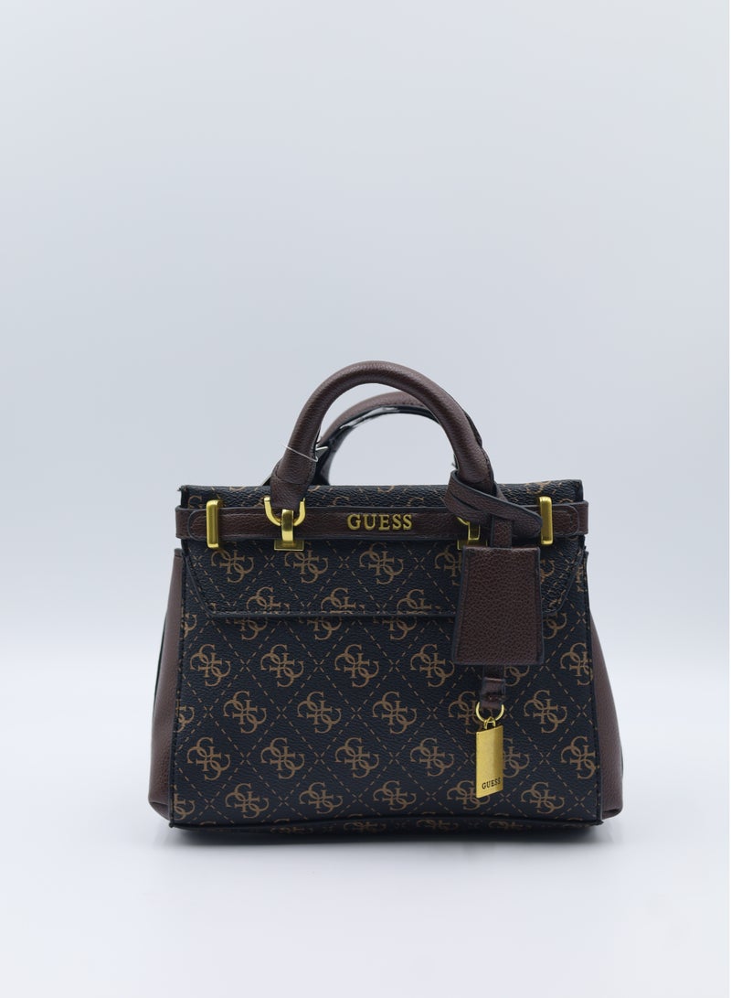 GUESS Sestri Pebbled Faux Leather Satchel Bag  - Image 1