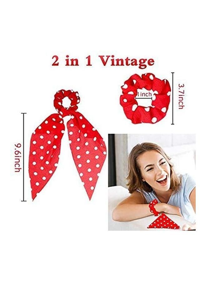 NIBEMINENT 10-Piece Scarf Scrunchies Women Hair Ties Multicolour - Image 4