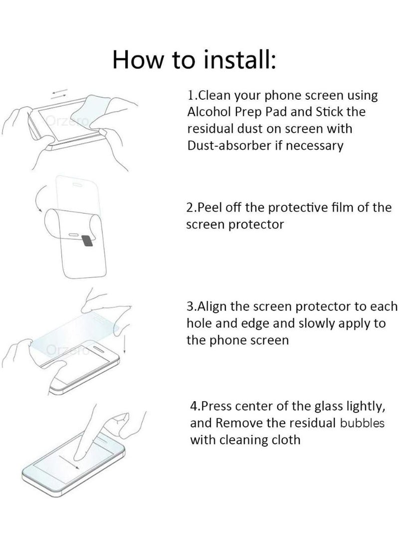 SanHu 2 Piece Pack for realme 14 Pro 5G Screen Protector - Full Coverage Delicate Touch Tempered Glass Screen Protector for realme 14 Pro 5G，Clear - Image 4