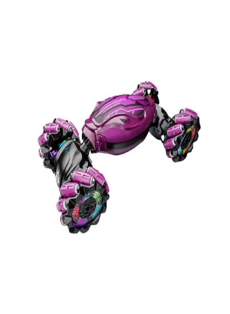 Gesture Control Car, 2.4GHz 4WD Gesture Sensitive Remote Drift Car with Lights and Music, Hand-Guided Drift Cars, 360 Degree Rotating Cars, Toy Gift for Kids (Purple) - Image 2