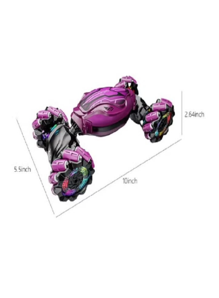 Gesture Control Car, 2.4GHz 4WD Gesture Sensitive Remote Drift Car with Lights and Music, Hand-Guided Drift Cars, 360 Degree Rotating Cars, Toy Gift for Kids (Purple) - Image 3