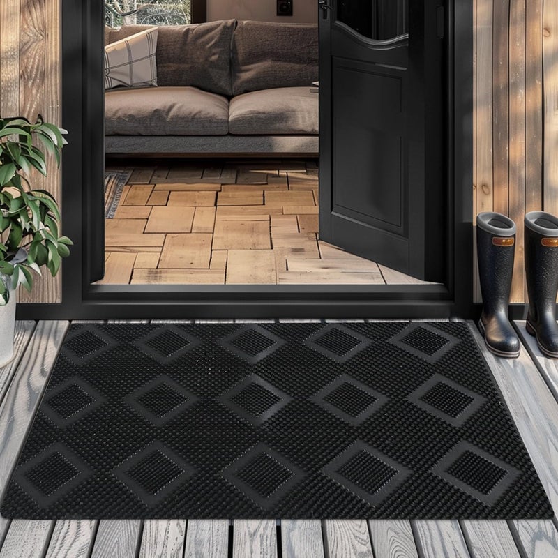 STARNSTYLE Anti Skid PVC Rubber Mat for Floor Large Size Home Entrance Commercial Waterproof Mud Dirt Trapper Indoor Outdoor Carpet Plastic Non Slip for Hotel Office - Image 1