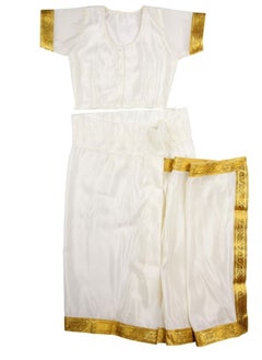Al Khaleej Ready to wear traditional onam saree for girls  - Image 3
