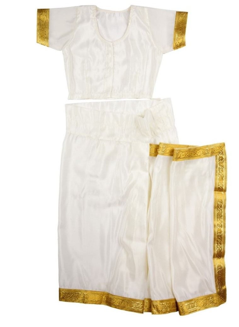 Al Khaleej - Ready to wear traditional onam saree for girls - Image 1