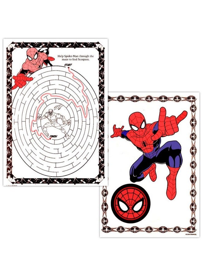 Marvel Comics Marvel Spiderman Coloring Book Bundle with Spiderman Stickers and Rex-Man Door Hanger - Image 2