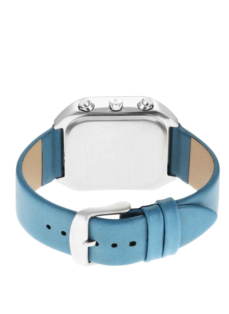 fastrack Fastrack After Dark Quartz Analog with Date White Dial Leather Strap Watch for Guys  - Image 2