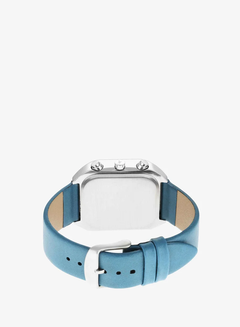 fastrack Fastrack After Dark Quartz Analog with Date White Dial Leather Strap Watch for Guys