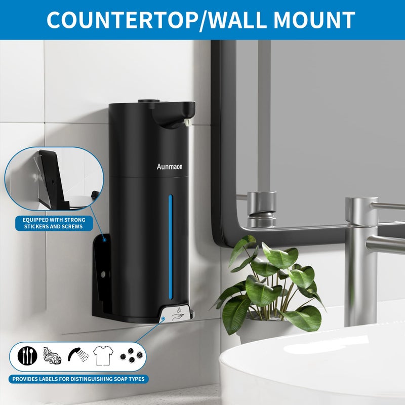 Aunmaon Automatic Soap Dispenser Touchless Simple Physical Adjustment Hand Soap Dispenser Low Battery Consumption Dish Soap Dispenser Kitchen Bathroom Hands Free Auto Soap Dispenser - Image 5