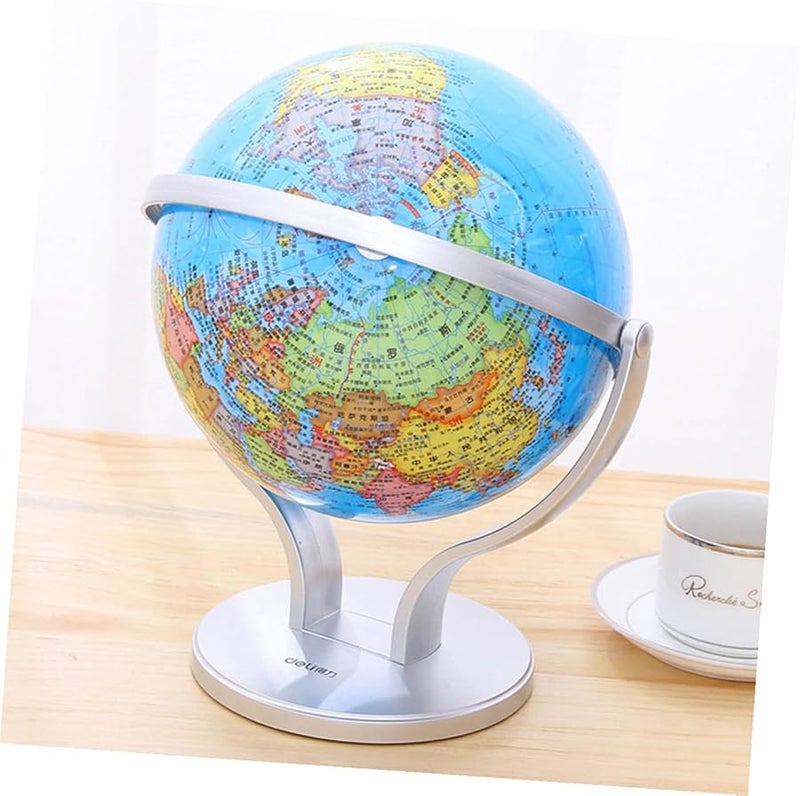 Colorful Desktop World Globe with Stand for Education and Home Decor Learning - Image 4