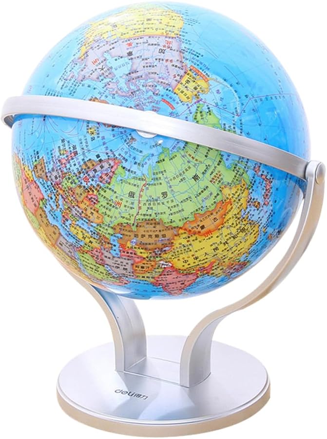 Colorful Desktop World Globe with Stand for Education and Home Decor Learning - Image 2