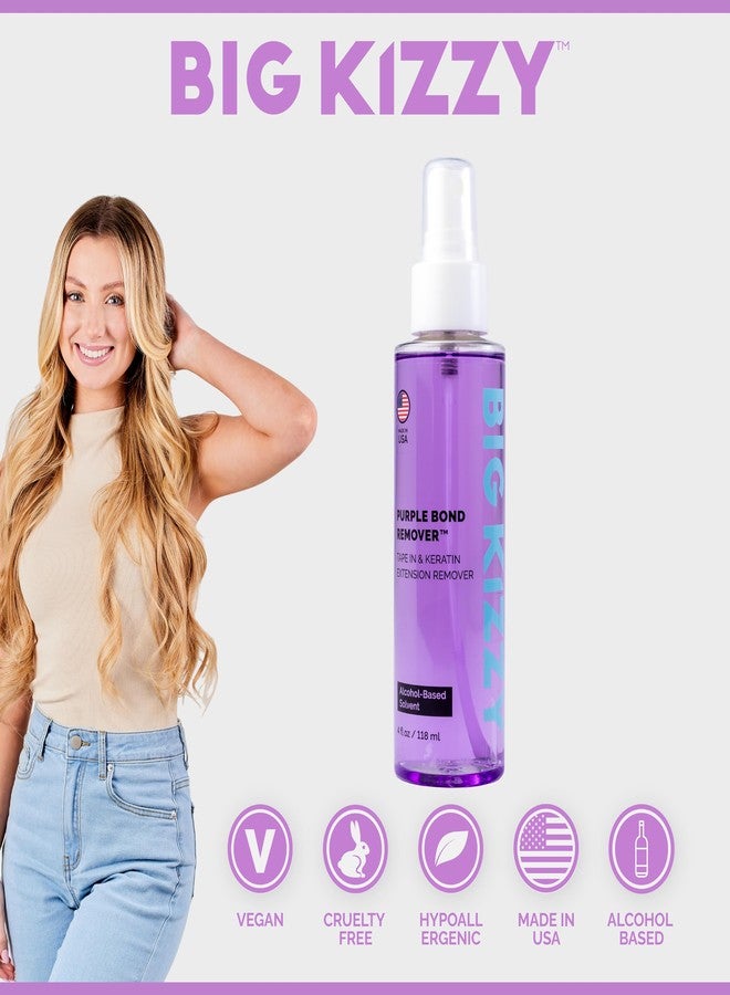 Big Kizzy Purple Bond Remover - Keratin and Tape in Hair Extension Remover - Easy, Fast Acting Removal - 4oz - Image 4