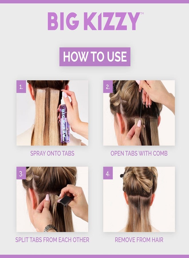 Big Kizzy Purple Bond Remover - Keratin and Tape in Hair Extension Remover - Easy, Fast Acting Removal - 4oz - Image 2