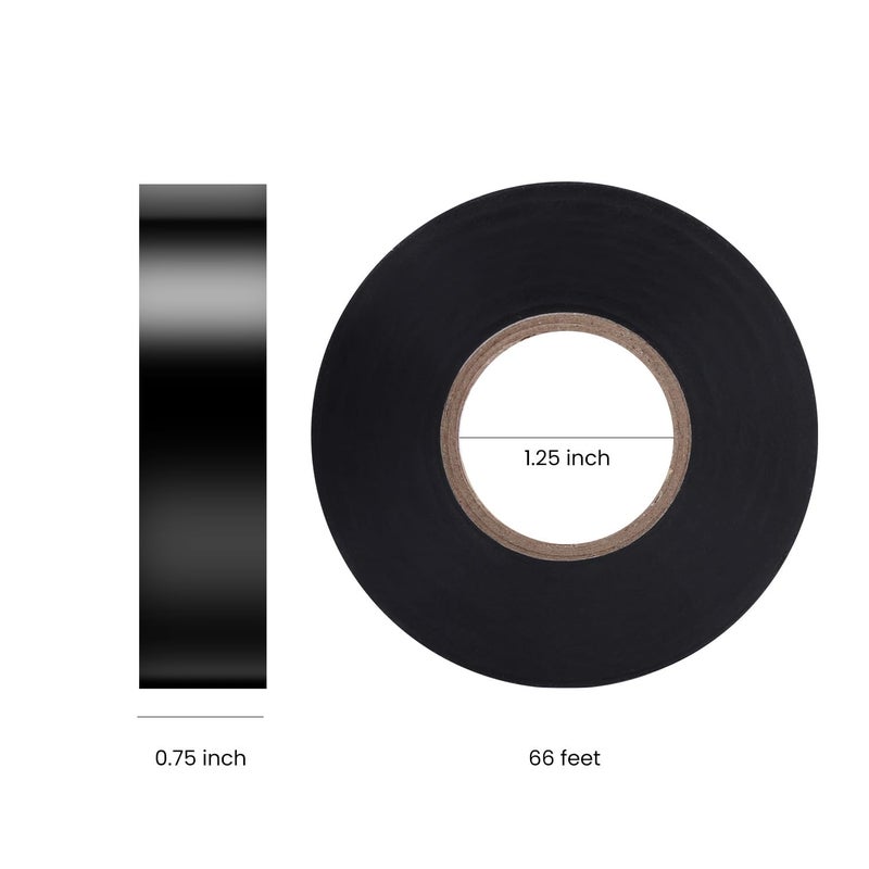 Lichamp 10-Pack Black Electrical Tape Waterproof, 3/4 in x 66ft, Industrial Grade UL/CSA Listed High Temp Electrical Tape Electric Super Vinyl - Image 5