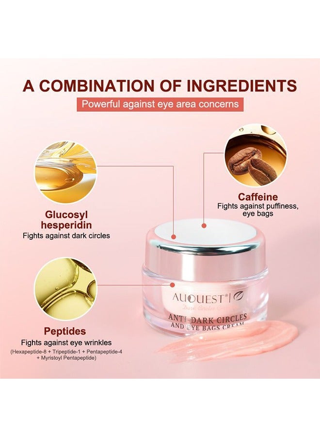 AuQuest Anti Dark Circles And Eye Bags Cream 20g, Fade Dark Circles, Remove Fine Lines and Eye Bags, Anti-Wrinkle Anti-Aging Firming Brighten Skin Cream, Eye Care Cream - Image 4