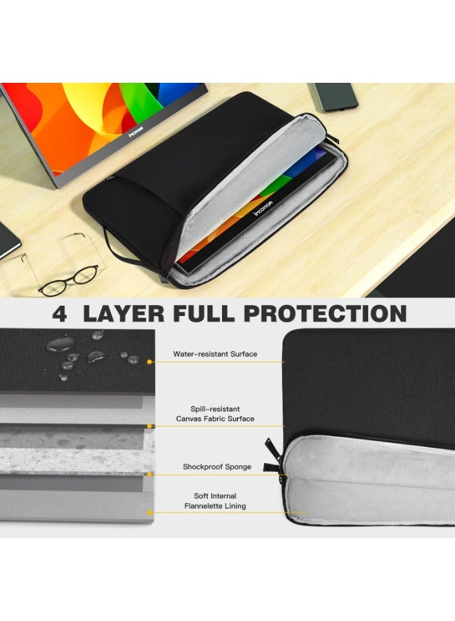 نادراب حقيبة كمبيوتر محمول حقيبة يد مقاومة للماء مقاس 15.6 بوصة حقيبة كمبيوتر محمول ذات سعة كبيرة حقيبة ركاب حقيبة كمبيوتر لوحي واقية حقيبة كمبيوتر محمول - Image 5