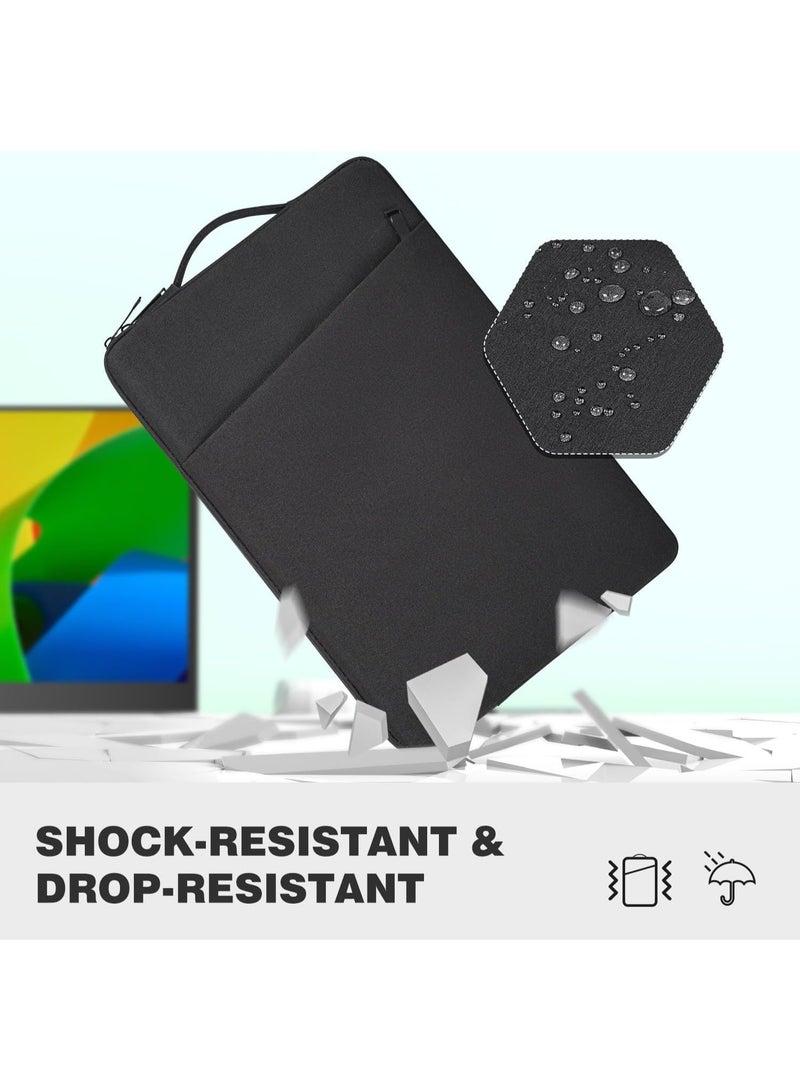 نادراب حقيبة كمبيوتر محمول حقيبة يد مقاومة للماء مقاس 15.6 بوصة حقيبة كمبيوتر محمول ذات سعة كبيرة حقيبة ركاب حقيبة كمبيوتر لوحي واقية حقيبة كمبيوتر محمول - Image 4