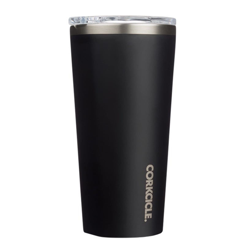 Corkcicle Classic Triple Insulated Coffee Mug with Lid, Matte Black, 16 oz – Stainless Steel Travel Tumbler Keeps Beverages Cold 9+hrs, Hot 3hrs – Cupholder Friendly Travel Coffee Tumbler - Image 1