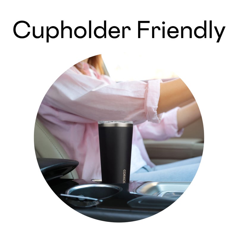 Corkcicle Classic Triple Insulated Coffee Mug with Lid, Matte Black, 16 oz – Stainless Steel Travel Tumbler Keeps Beverages Cold 9+hrs, Hot 3hrs – Cupholder Friendly Travel Coffee Tumbler - Image 5