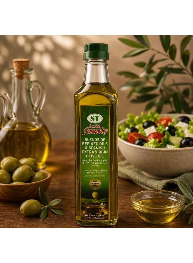LUCKY FAMILY Blend and Refined Oils with Spanish Extra Virgin Olive Oil 1L - Image 4