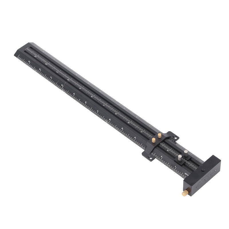 Black T Square Ruler 14 Inch Aluminum Alloy Multifunctional Drafting Tool - Image 5