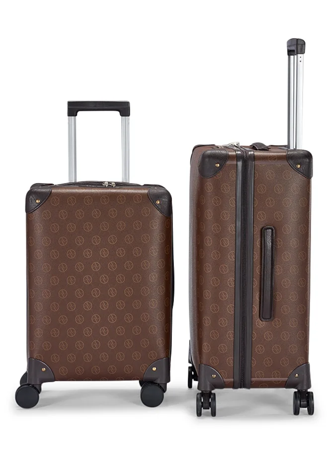 Limra 24-20" Leather Luggage Sets 2-Piece Travel Bags Suitcase Luggage Bag Set