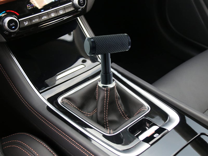Abfer T Shifter Knob Car Gear Stick Head Replace Leather Shift Lever Knob Fit Most Automatic Manual Vehicles Trucks (Black) - Image 3