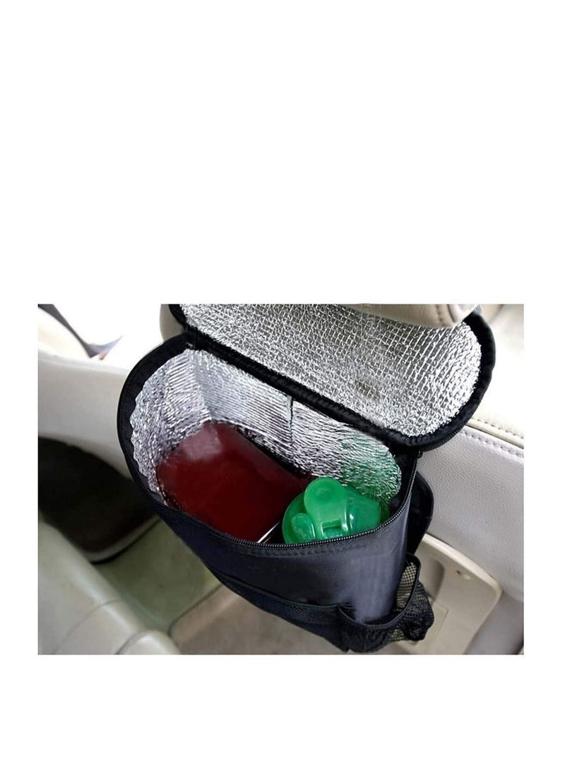 SYOSI Car Seat Organizer/Auto Seat Back Organizer/Multi-Pocket Travel Storage Bag/Insulated Car Seat Back Drinks Holder Cooler/Storage Bag Cool Wrap Bottle Bag(Heat-Preservation) - Image 4