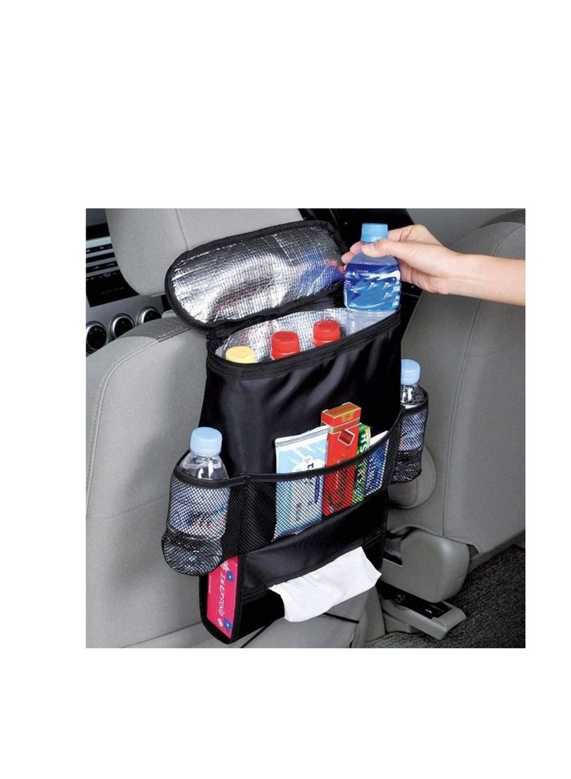 SYOSI Car Seat Organizer/Auto Seat Back Organizer/Multi-Pocket Travel Storage Bag/Insulated Car Seat Back Drinks Holder Cooler/Storage Bag Cool Wrap Bottle Bag(Heat-Preservation) - Image 2