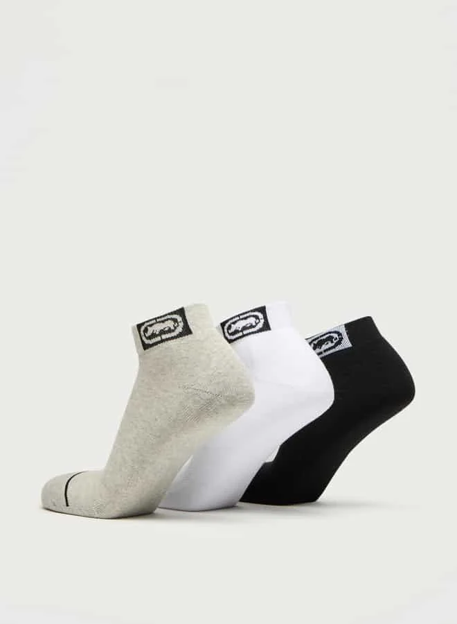 Ecko Unltd. Set of 3 - Ecko Unltd Logo Print Ankle Length Socks