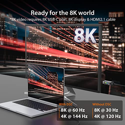 j5create USB Type C to HDMI Cable- 5.9FT / 1.8m (8K@60Hz, 4K@120Hz) with RGB LED Light for MacBook Pro, MacBook Air, iPad Pro, Samsung Galaxy, Surface Pro, Dell, HP (JCC157) - Image 2