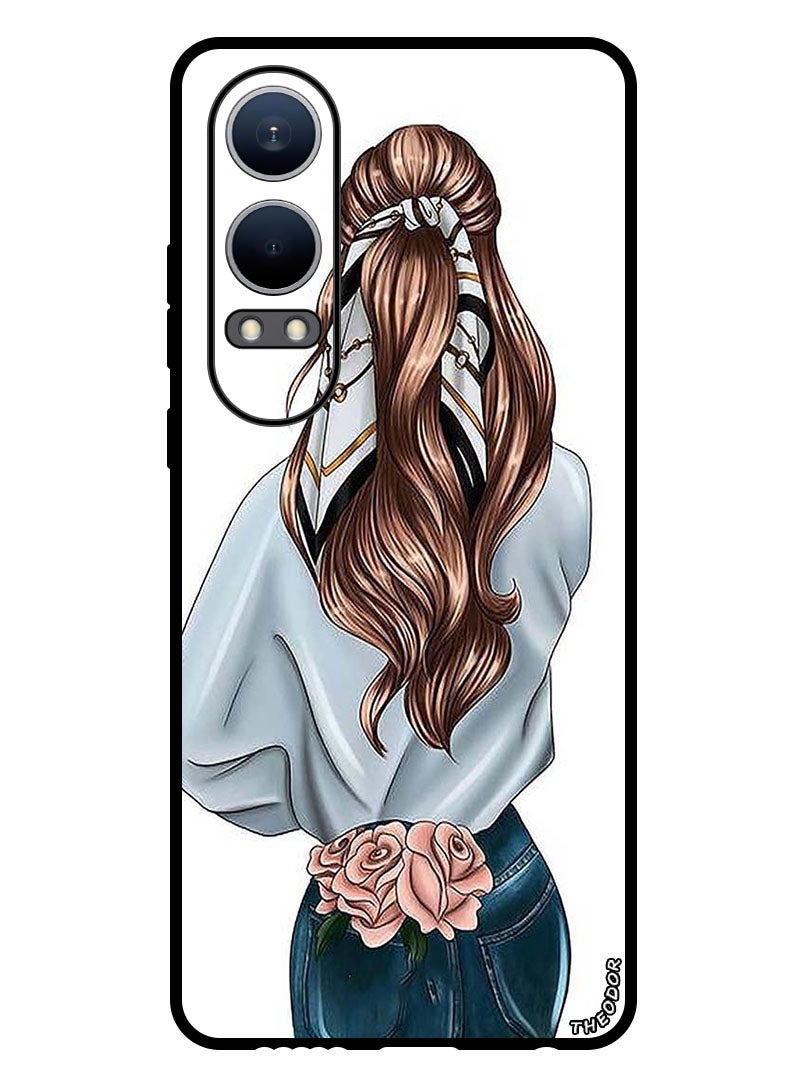 Theodor Protective Case Anti Scratch Shock Proof Bumper Cover For OnePlus Nord CE4 Lite Pink Rose Girl  - Image 1