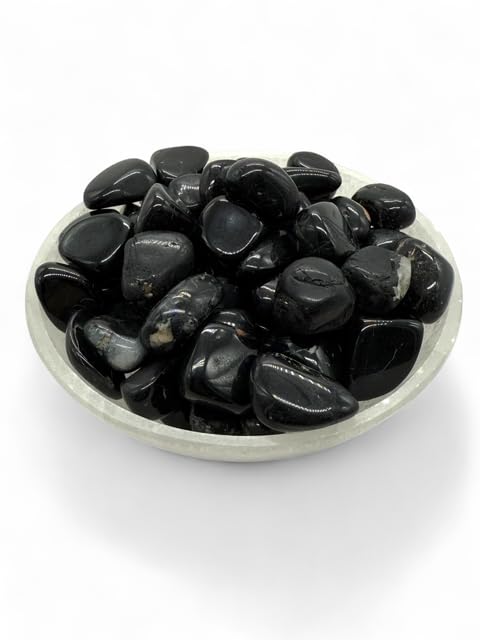 Pachamama Essentials One Black Tourmaline Tumbled Stone (20mm-25mm; 0.79 inches-0.98 inches) - Image 4