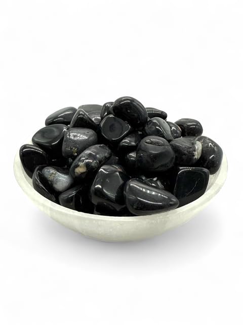 Pachamama Essentials One Black Tourmaline Tumbled Stone (20mm-25mm; 0.79 inches-0.98 inches) - Image 5