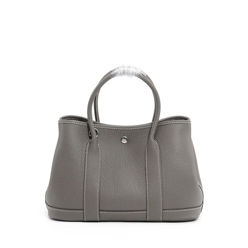 2025 Party Casual Shopping Bag Litchi Pattern First Layer Cowhide Garden Bag Genuine Leather Handheld Classic Women'S Bag - Image 1