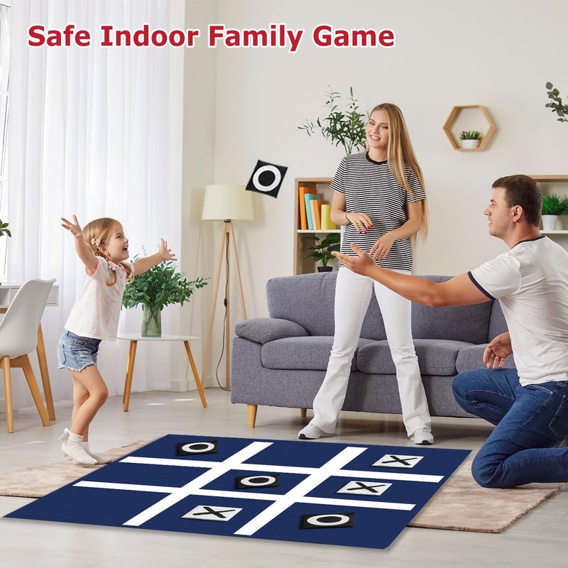 PJDRLLC Giant Tic Tac Toe Bean Bag Toss - Outdoor Camping Backyard Lawn Games for Kids Adults - Large Indoor Family Games for Christmas Party - Image 4