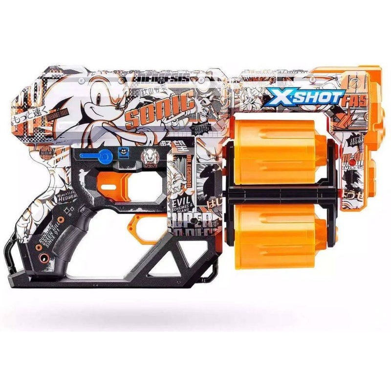 X-Shot Skins Sonic The Hedgehog Dread Retro Blaster with 12 Darts - Image 2