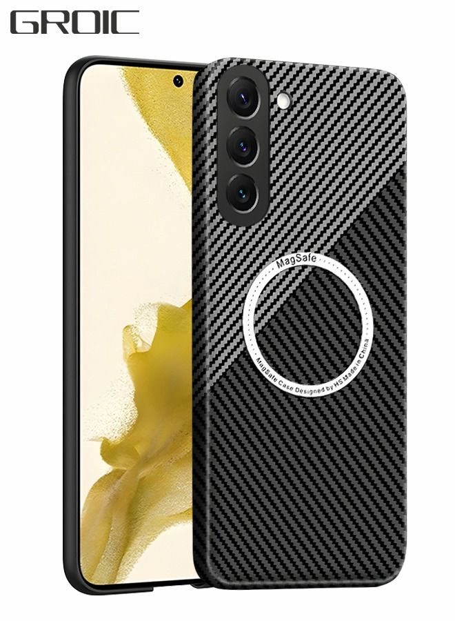 GROIC Compatible with Samsung Galaxy S23 Plus Case, Carbon Fiber Slim Phone Shell, Compatible with MagSafe Accessories, Shock Resistant Phone Case, Support Wireless Charging Phone Cover 6.6'' - Image 1