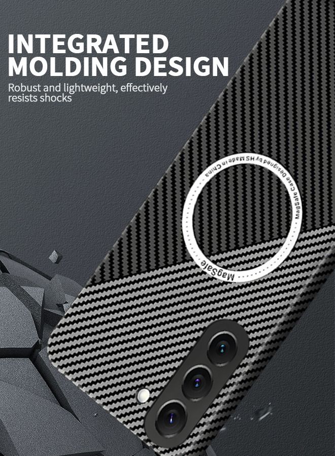 GROIC Compatible with Samsung Galaxy S23 Plus Case, Carbon Fiber Slim Phone Shell, Compatible with MagSafe Accessories, Shock Resistant Phone Case, Support Wireless Charging Phone Cover 6.6'' - Image 5