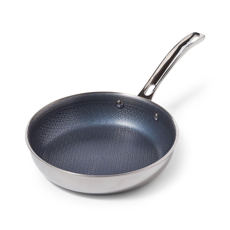 Viking 3Ply Non Stick Frying Pan 8 Inch Hybrid Plus Stainless Steel Kitchen Cookware Silver