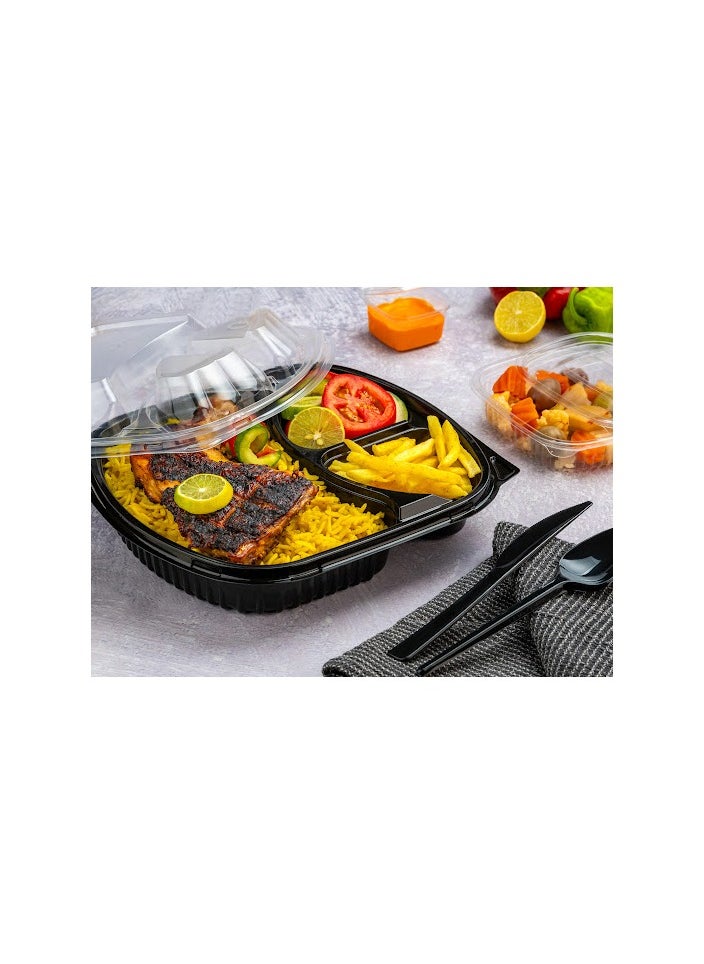 ماركة غير محددة علب وجبات مقسمة 3 اقسام آمنه للاستخدام فى الميكروويف والثلاجه (عدد 5 علب)  - Image 2