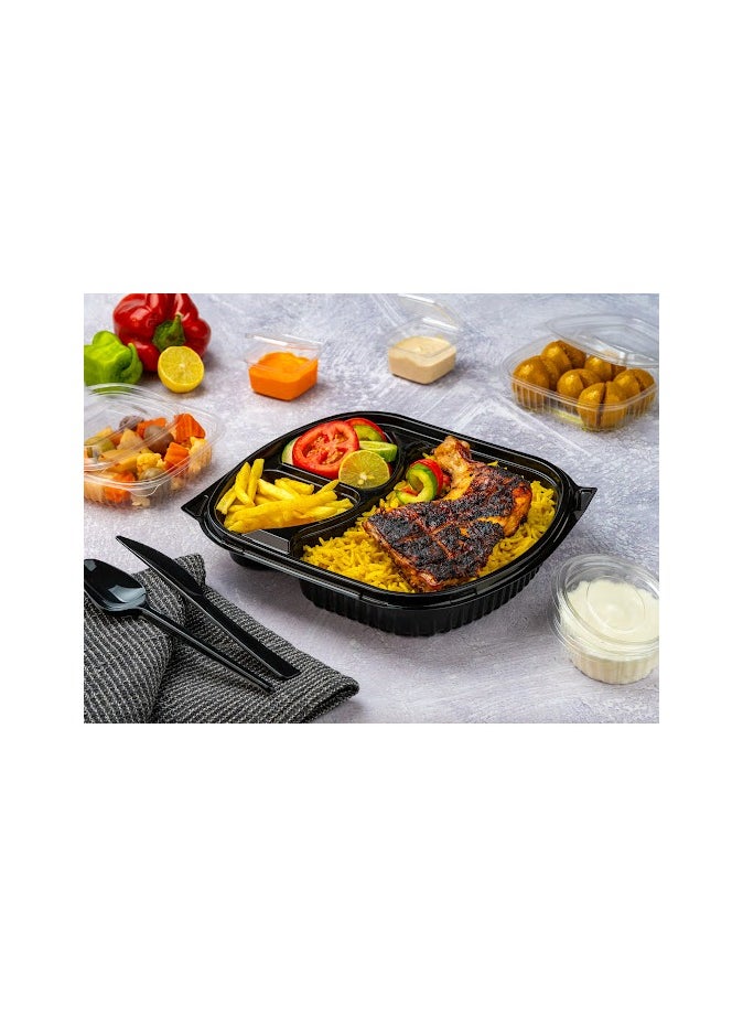 ماركة غير محددة علب وجبات مقسمة 3 اقسام آمنه للاستخدام فى الميكروويف والثلاجه (عدد 5 علب)  - Image 3