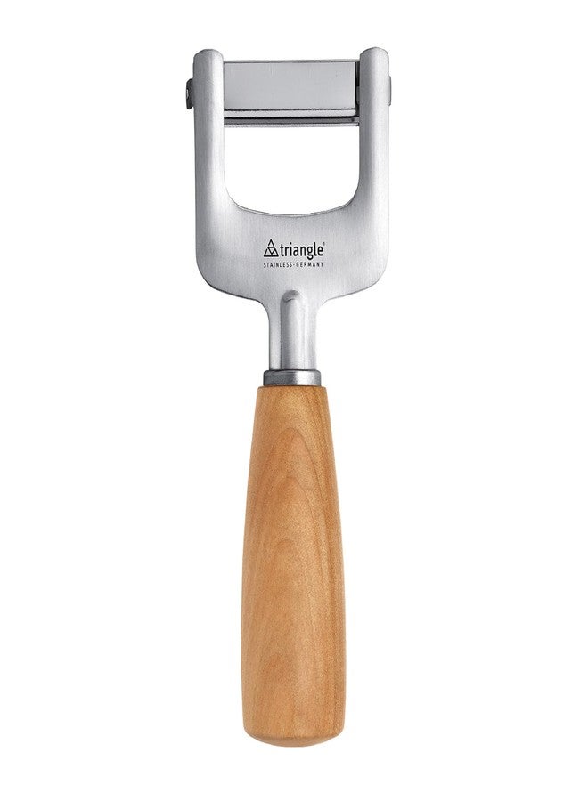 Triangle Julienne Cutter Mood - Ultra-Sharp Stainless Steel - Cherry Wood Handle - Cuts Firm Vegetables for Veggie Noodles, Salads & More - Dishwasher Safe - Image 1