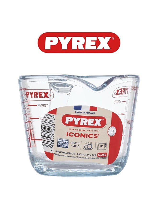 Pyrex Measuring Jug - Durable & Versatile Kitchen Tool Clear 0.25Liters - Image 2