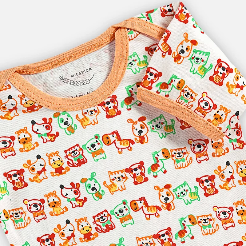 ميسبيغا Animals Baby Short Sleeve Bodysuit Set of 2